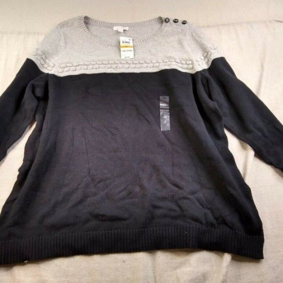Sweaters - Long Sleeve Sweater - Women - 3X - Black - Loc